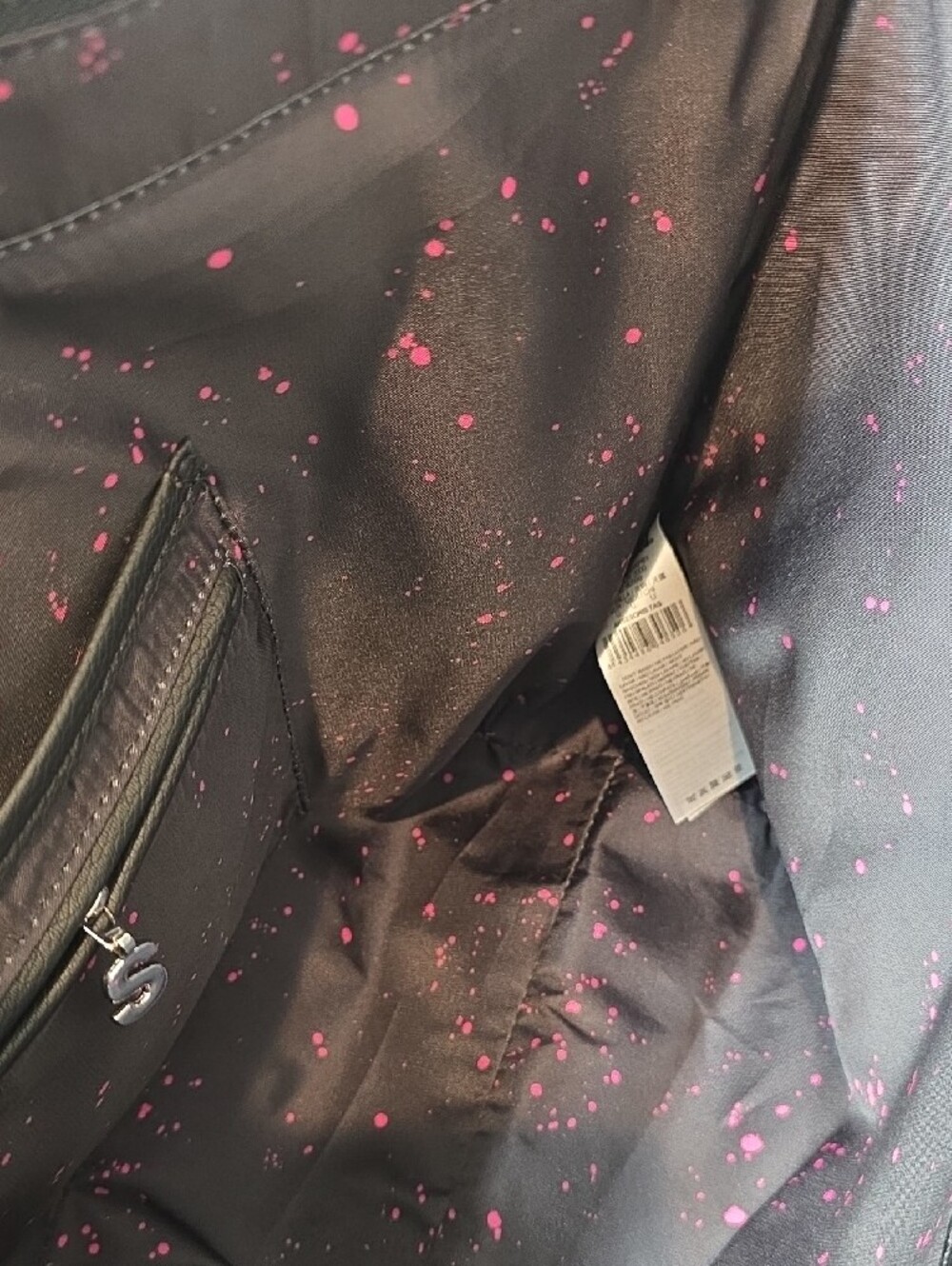 Desigual Holi Capri Black Tote Bag with Multicolor Splash Print - Picture 6 of 8